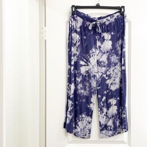 Honeydew blue tie dye pajama bottoms